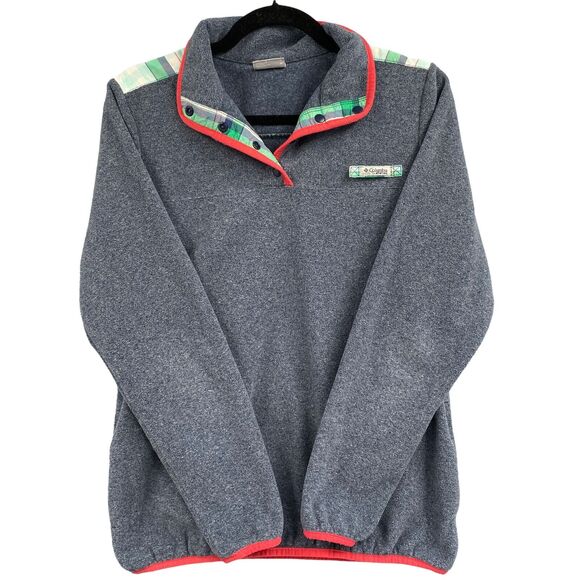 Columbia PFG Fleece Pullover Jacket M 1/4 Snap Gorpcore Granola Fishing Camping - Picture 3 of 10